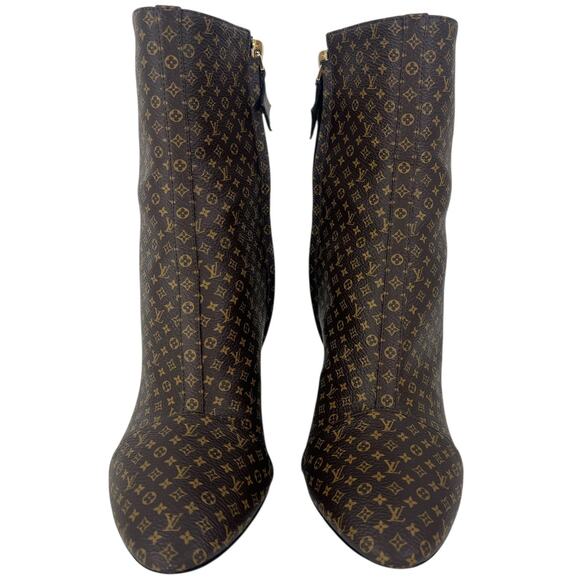 Louis Vuitton Silhouette Ankle Boots Nano Monogram Canvas Brown - Picture 4 of 16
